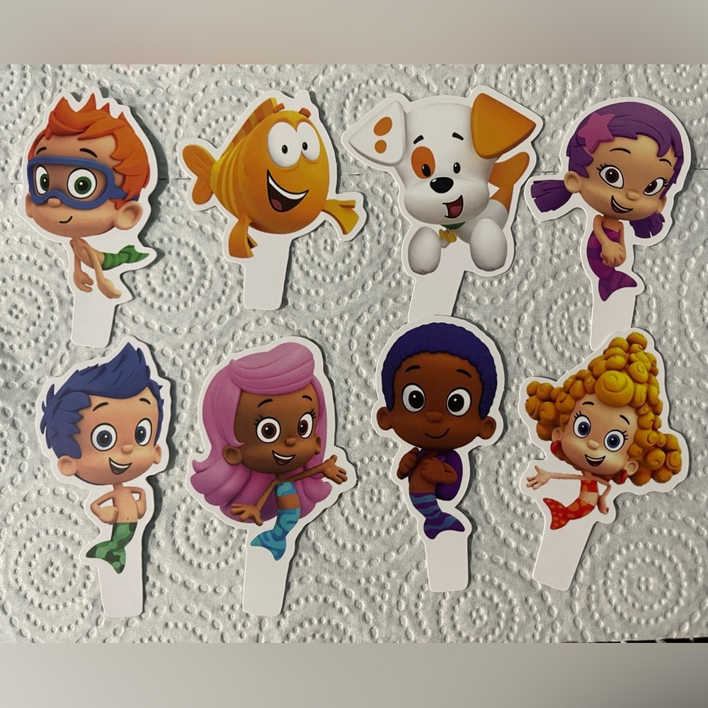 Bubble Guppies Cupcake Toppers